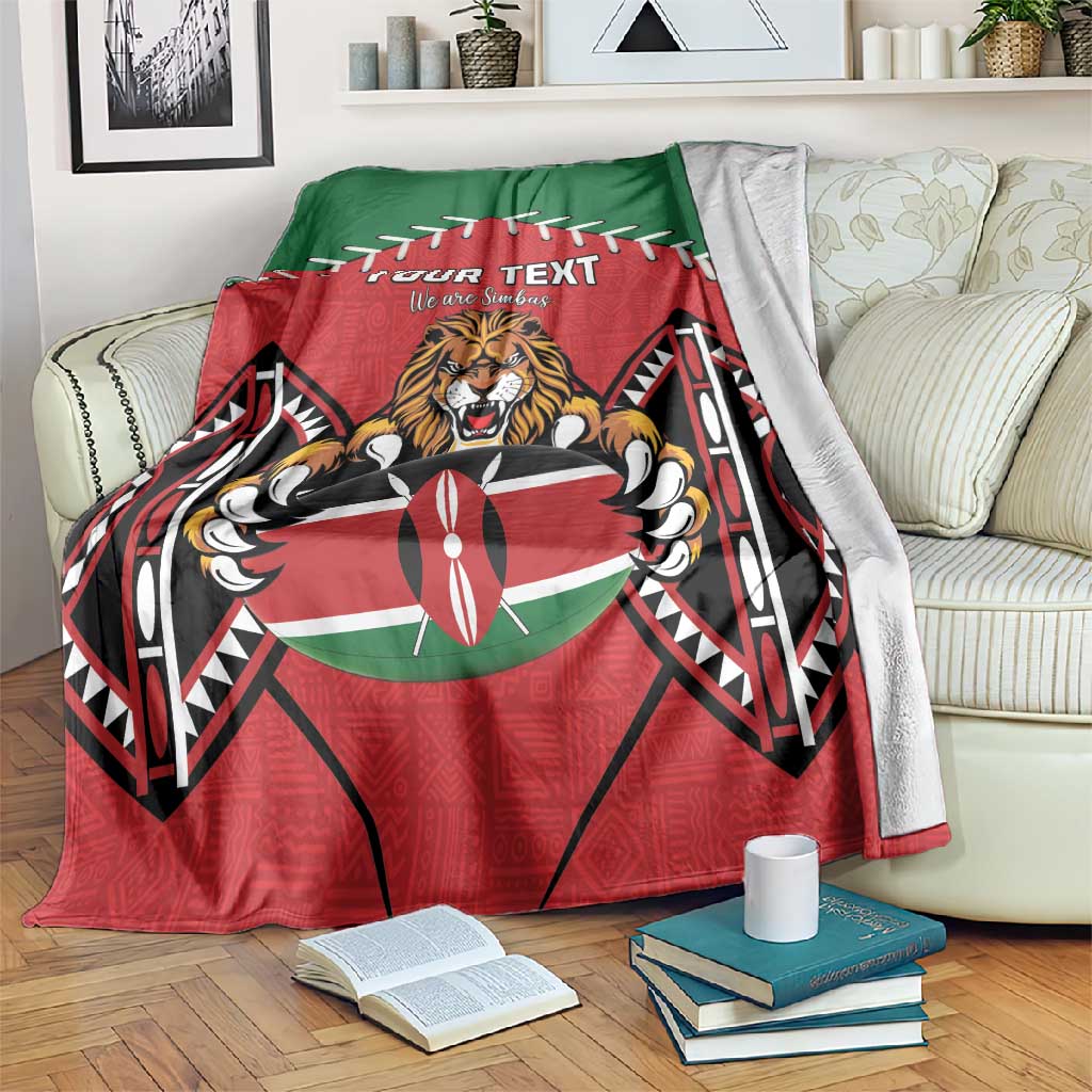 Custom Kenya Rugby Blanket We Are Simbas LT15