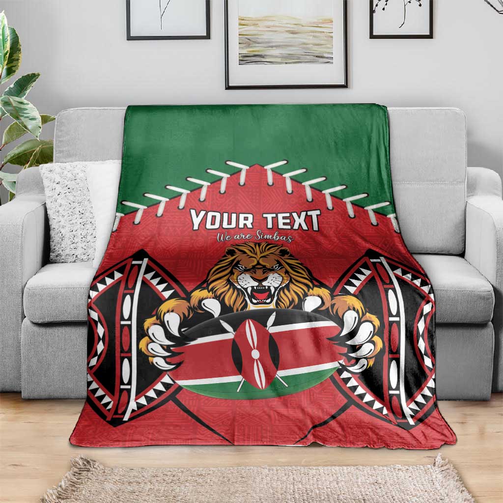 Custom Kenya Rugby Blanket We Are Simbas LT15