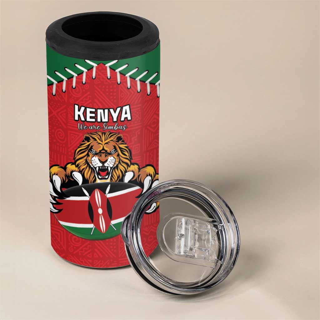 Custom Kenya Rugby 4 in 1 Can Cooler Tumbler We Are Simbas LT15