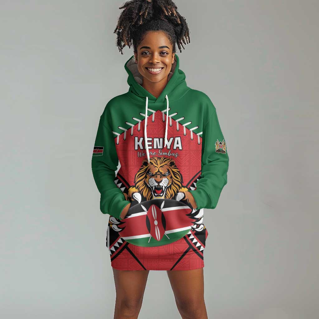 Custom Kenya Rugby Hoodie Dress We Are Simbas LT15