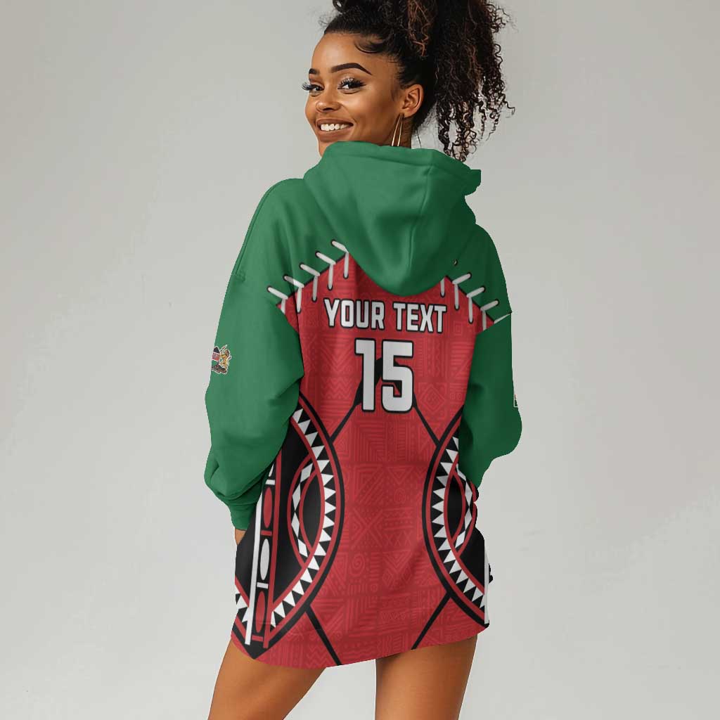 Custom Kenya Rugby Hoodie Dress We Are Simbas LT15