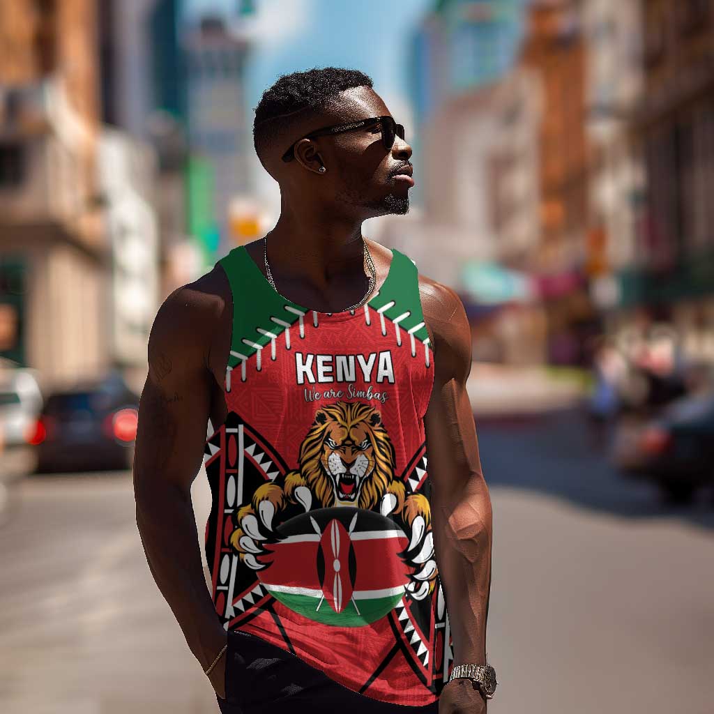 Custom Kenya Rugby Men Tank Top We Are Simbas LT15