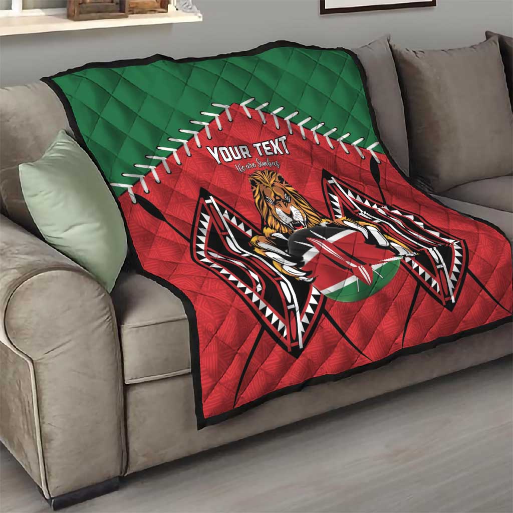 Custom Kenya Rugby Quilt We Are Simbas LT15