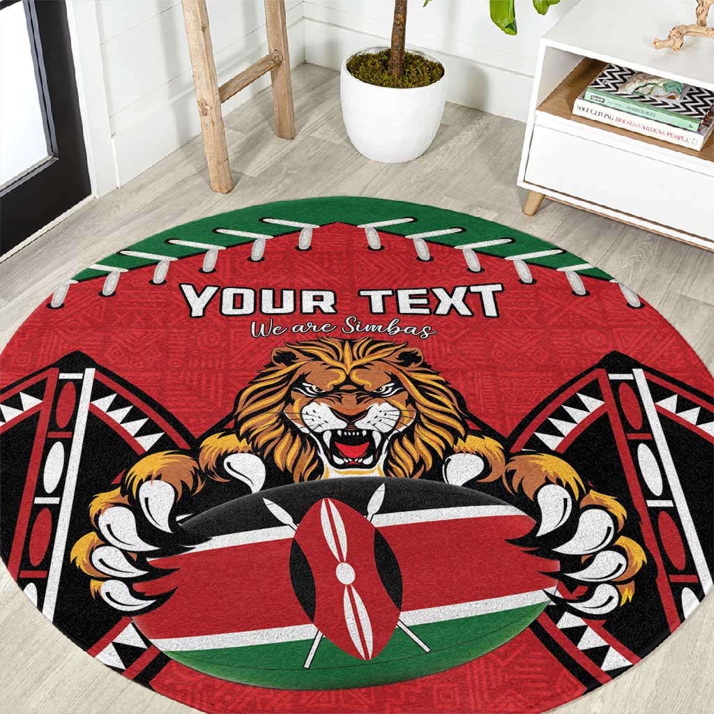 Custom Kenya Rugby Round Carpet We Are Simbas LT15