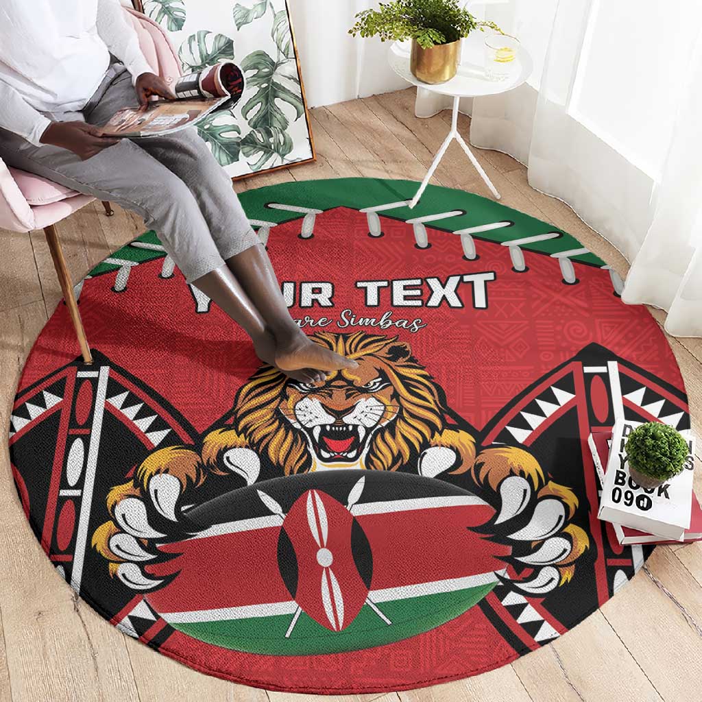 Custom Kenya Rugby Round Carpet We Are Simbas LT15