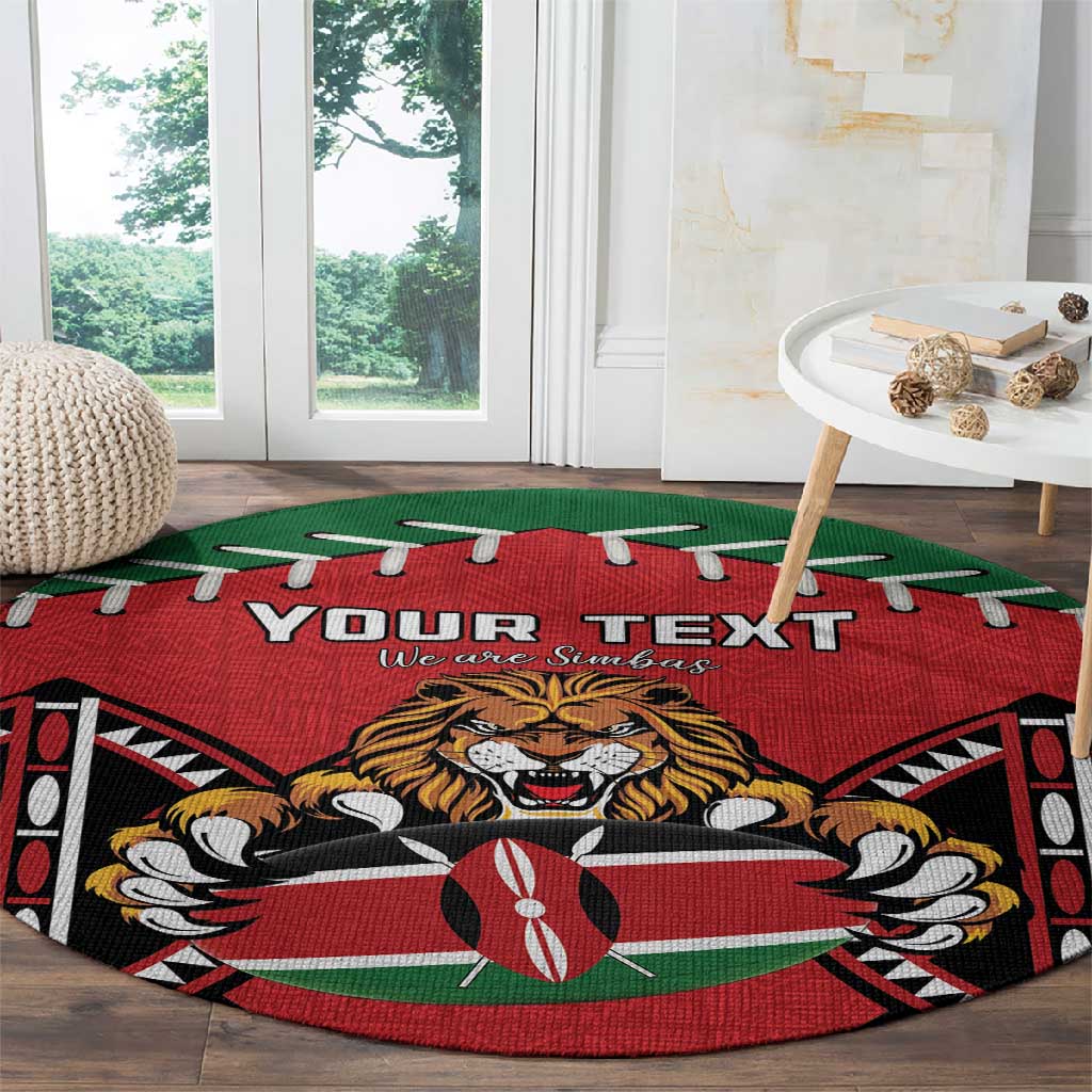 Custom Kenya Rugby Round Carpet We Are Simbas LT15