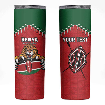 Custom Kenya Rugby Skinny Tumbler We Are Simbas LT15