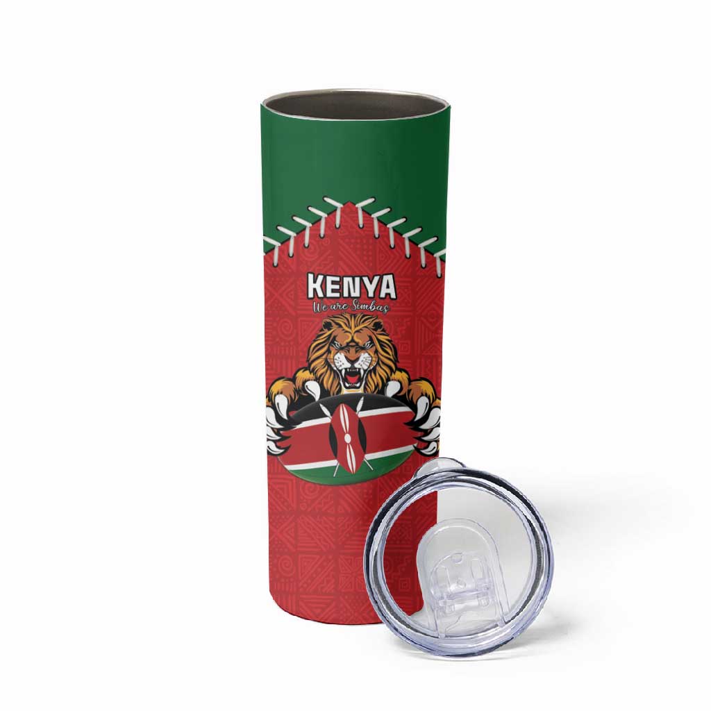 Custom Kenya Rugby Skinny Tumbler We Are Simbas LT15