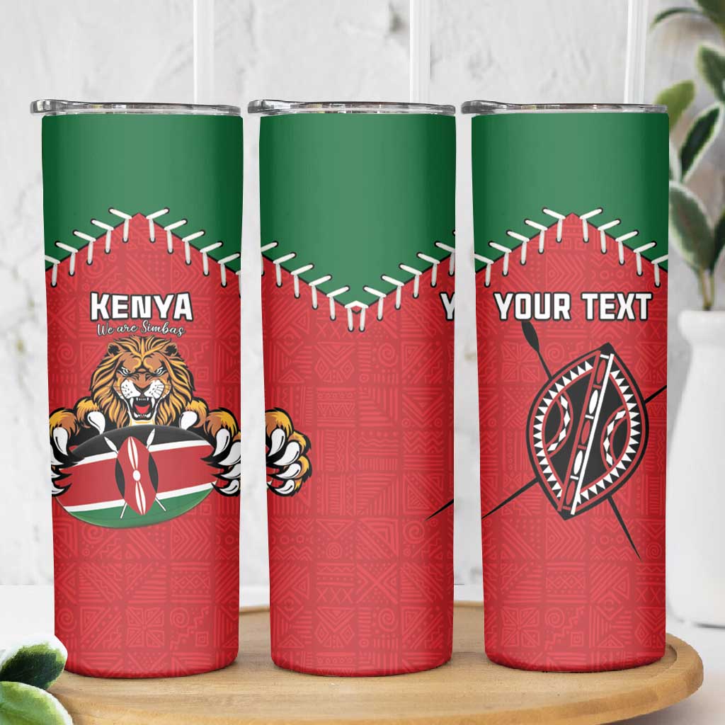 Custom Kenya Rugby Skinny Tumbler We Are Simbas LT15