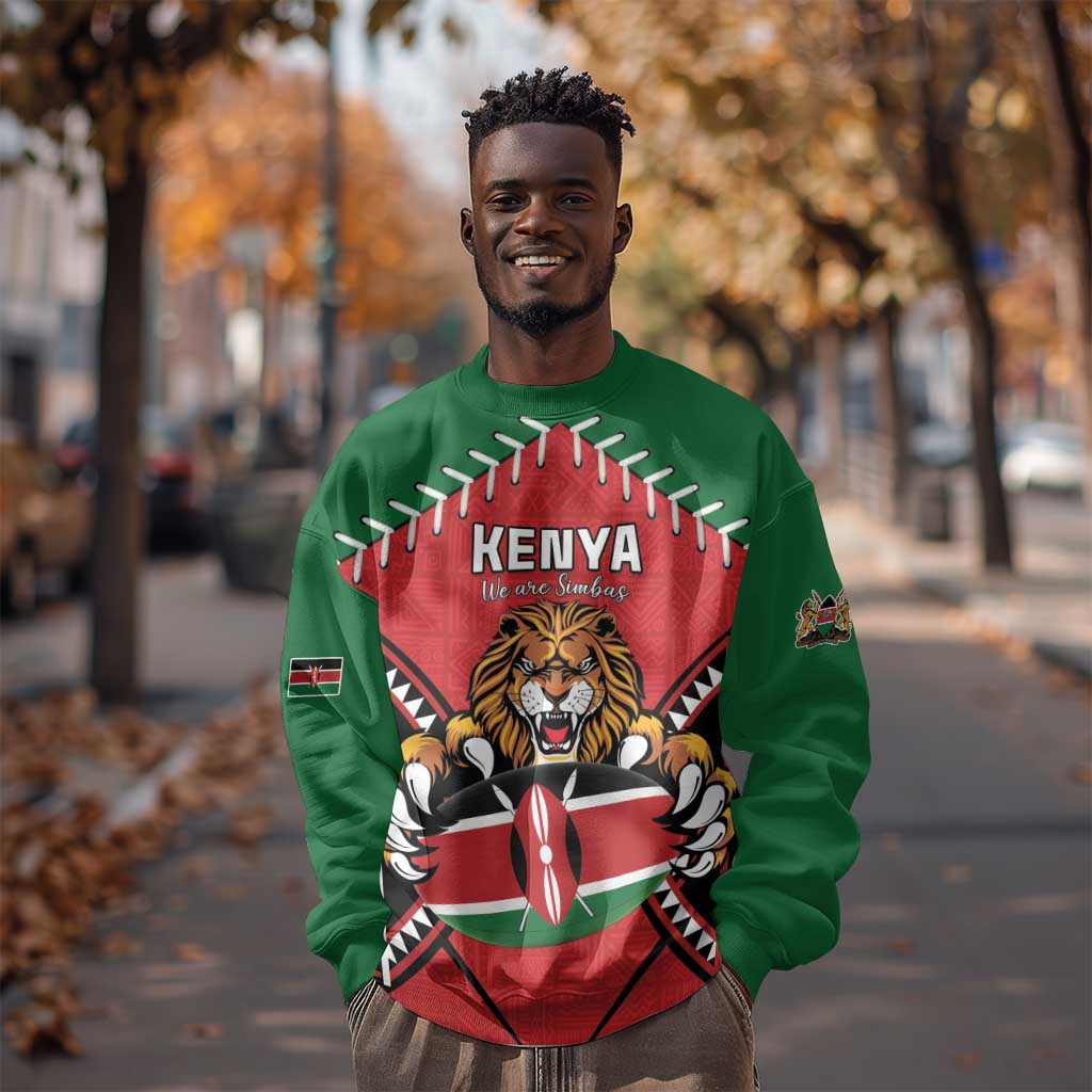 Custom Kenya Rugby Sweatshirt We Are Simbas LT15