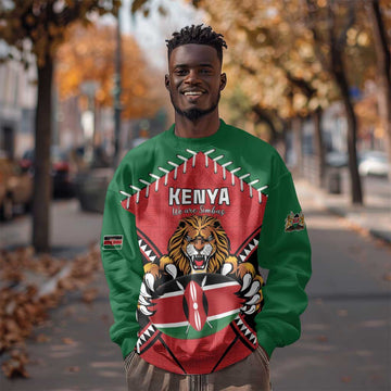 Custom Kenya Rugby Sweatshirt We Are Simbas LT15
