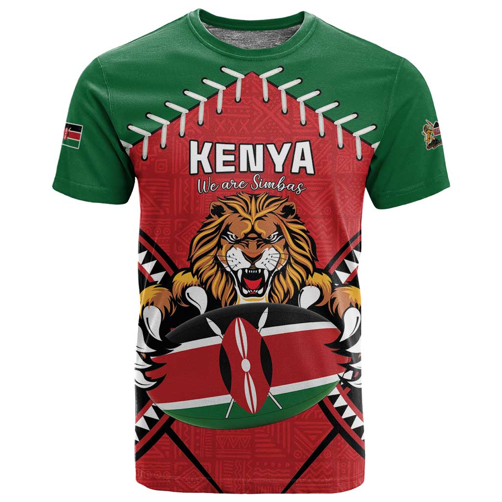 Custom Kenya Rugby T shirt We Are Simbas LT15