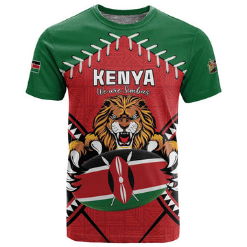 Custom Kenya Rugby T shirt We Are Simbas LT15