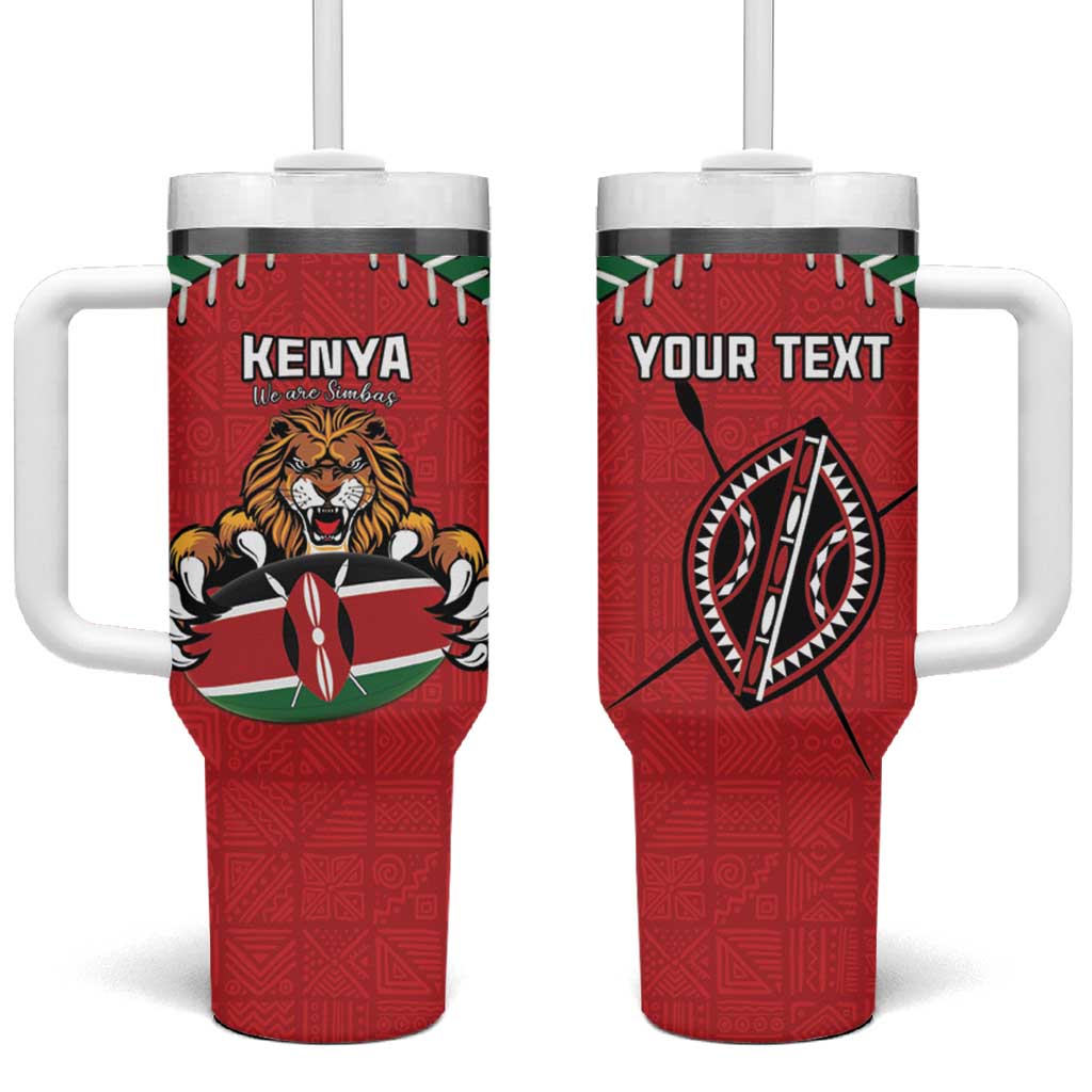 Custom Kenya Rugby Tumbler With Handle We Are Simbas LT15