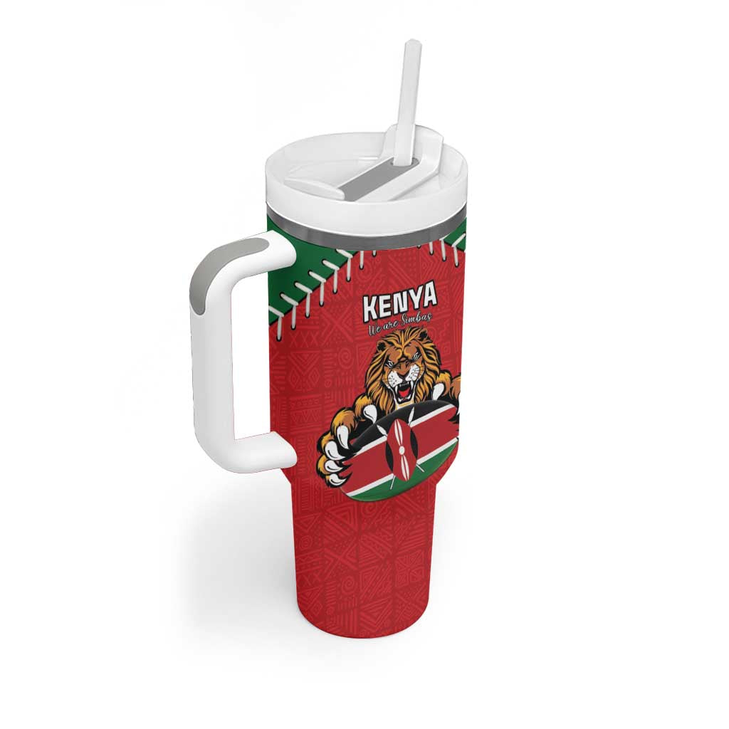 Custom Kenya Rugby Tumbler With Handle We Are Simbas LT15