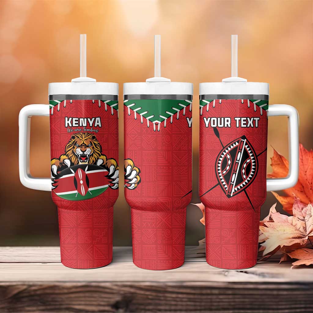 Custom Kenya Rugby Tumbler With Handle We Are Simbas LT15