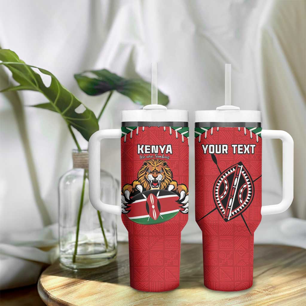 Custom Kenya Rugby Tumbler With Handle We Are Simbas LT15