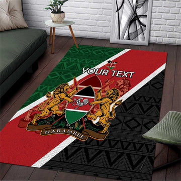 Personalised Kenya Area Rug Flag Style - African Pattern LT15