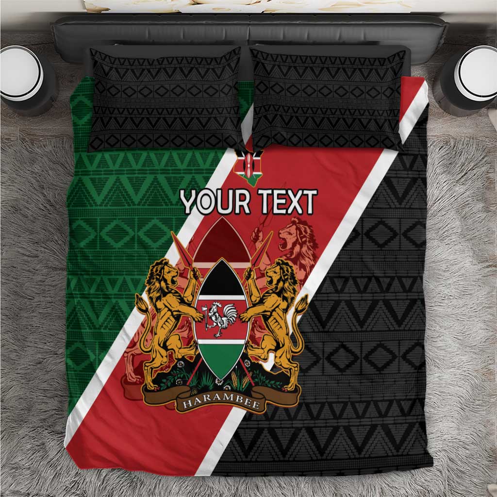 Personalised Kenya Bedding Set Flag Style - African Pattern LT15