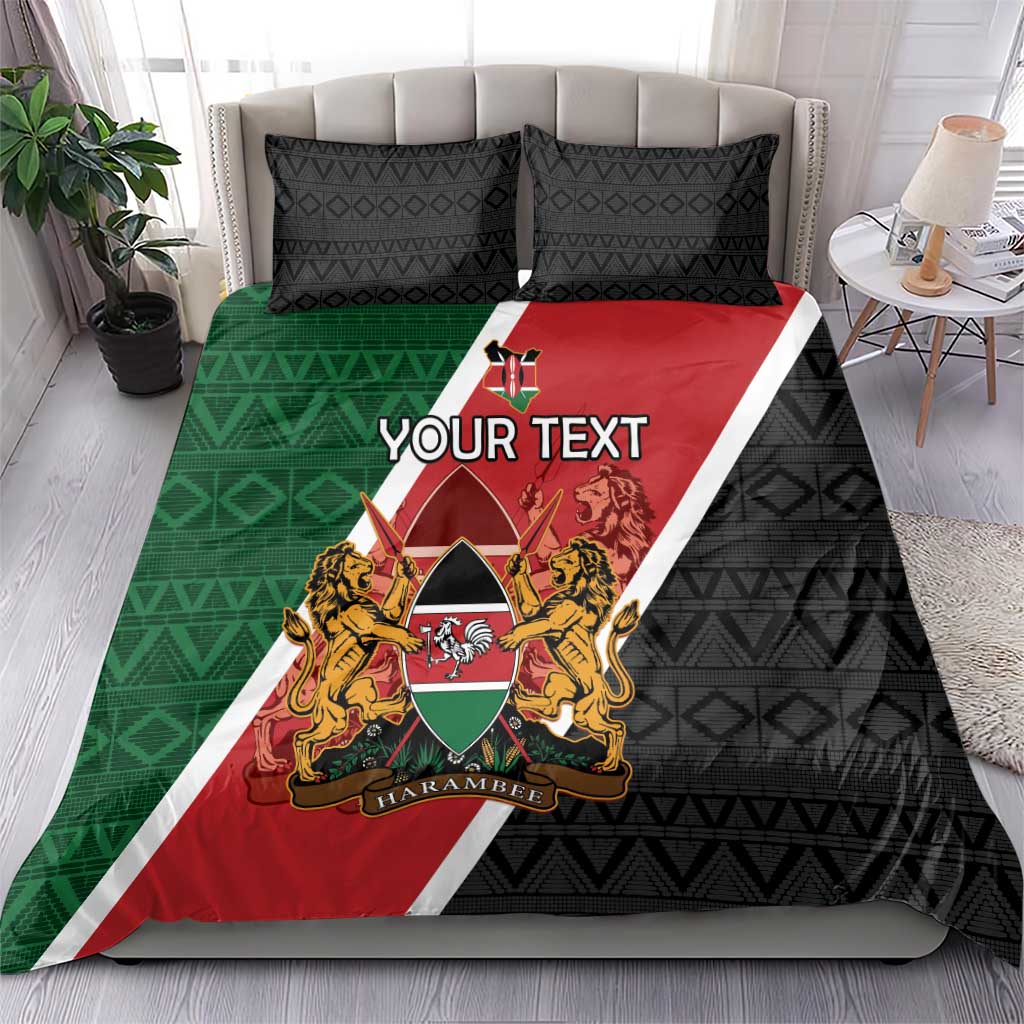 Personalised Kenya Bedding Set Flag Style - African Pattern LT15