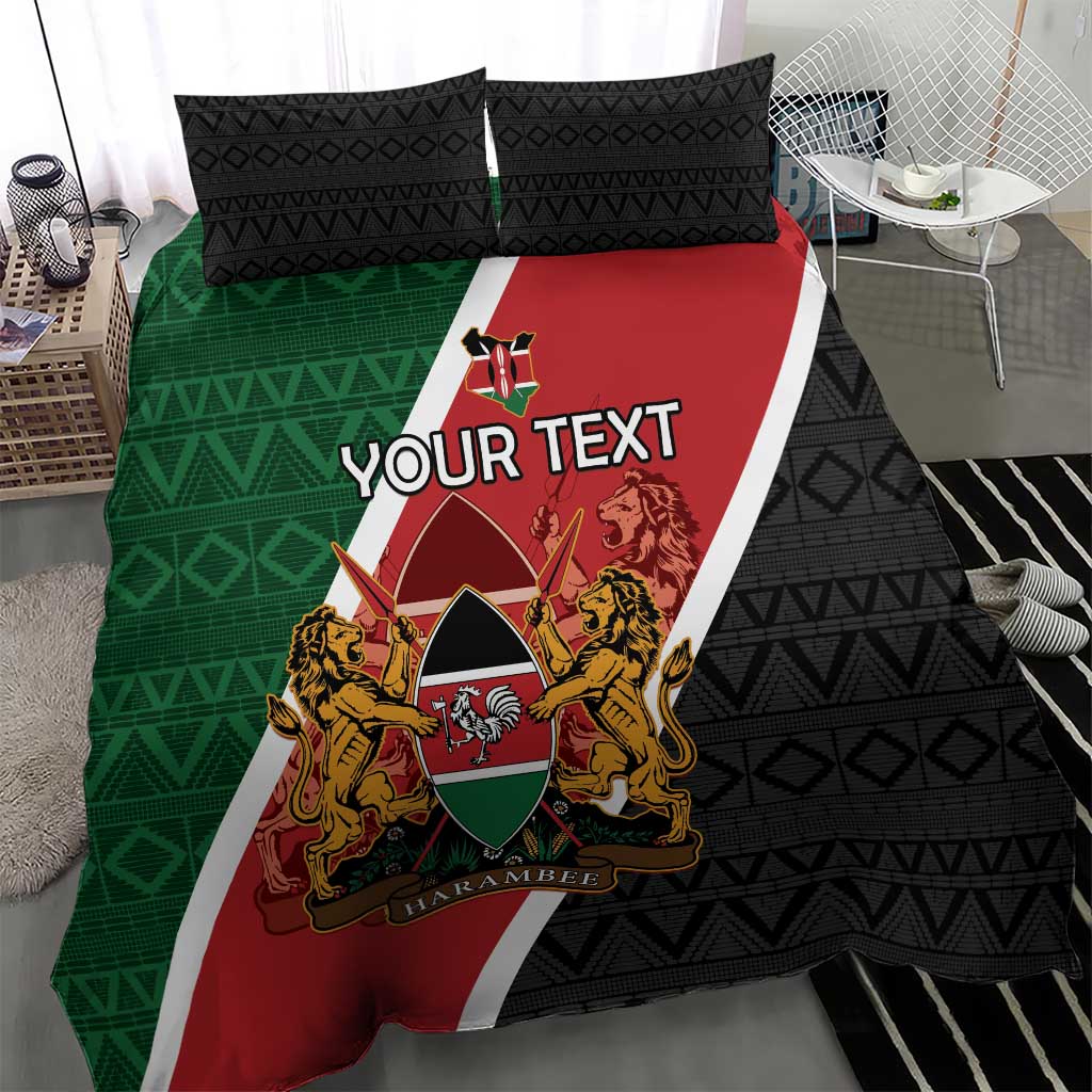 Personalised Kenya Bedding Set Flag Style - African Pattern LT15