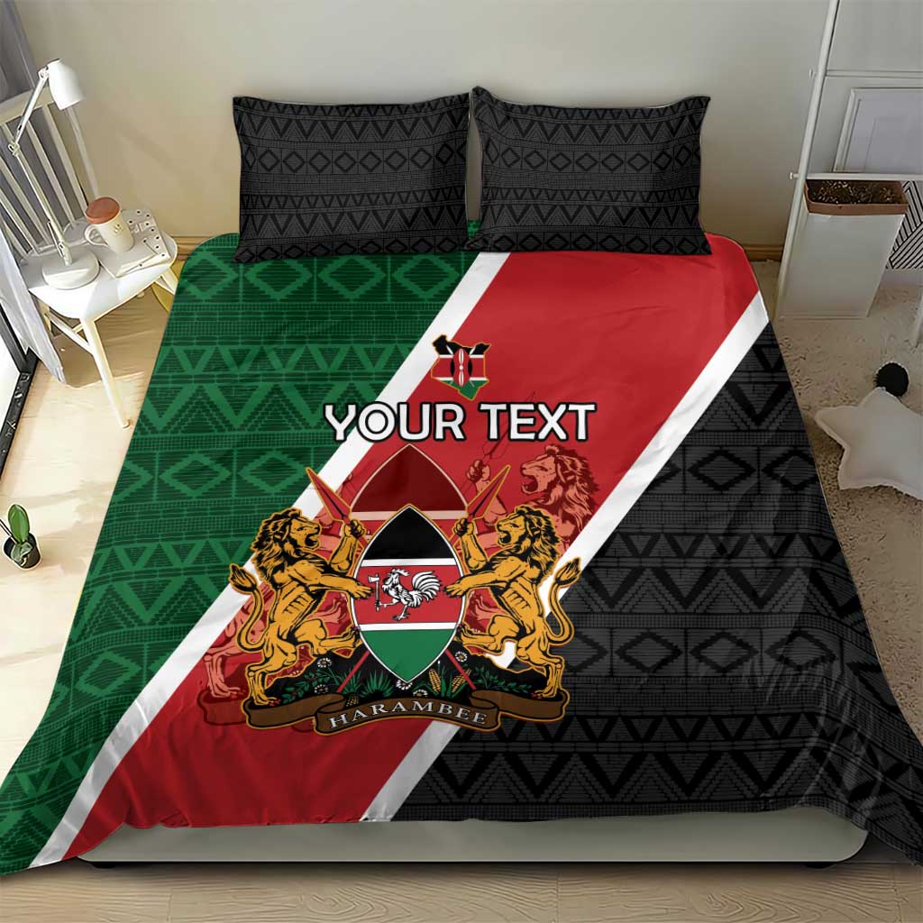 Personalised Kenya Bedding Set Flag Style - African Pattern LT15