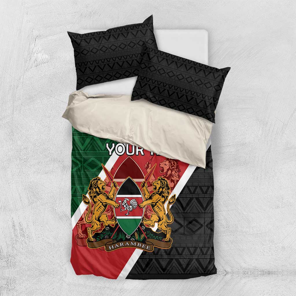 Personalised Kenya Bedding Set Flag Style - African Pattern LT15