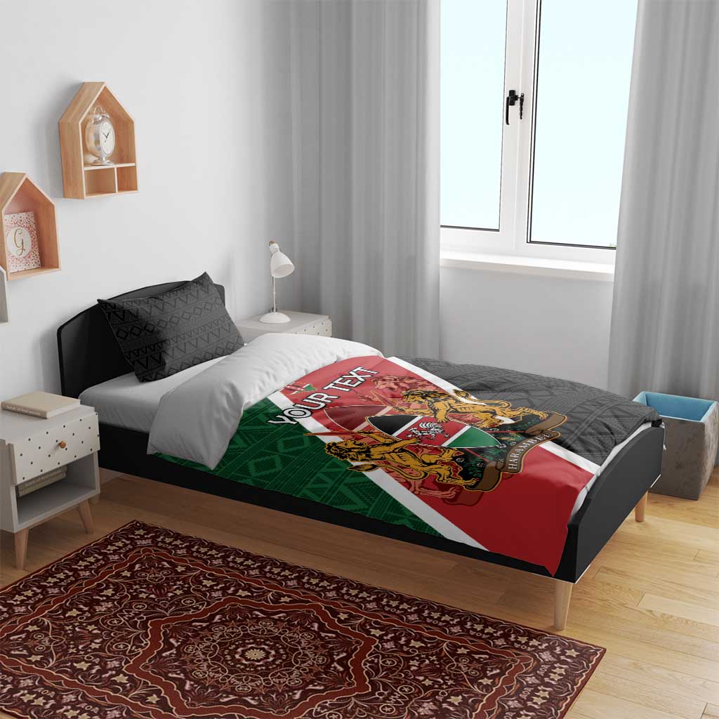 Personalised Kenya Bedding Set Flag Style - African Pattern LT15