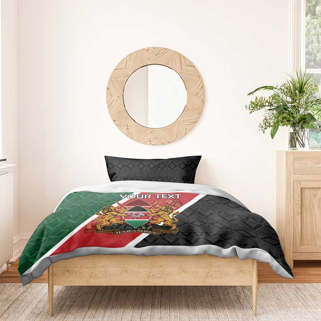 Personalised Kenya Bedding Set Flag Style - African Pattern LT15