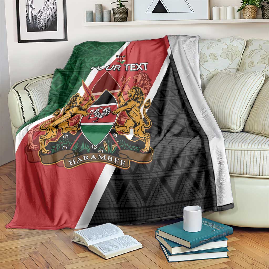 Personalised Kenya Blanket Flag Style - African Pattern LT15