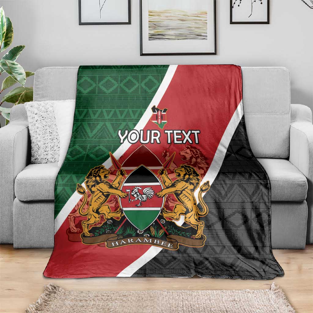Personalised Kenya Blanket Flag Style - African Pattern LT15