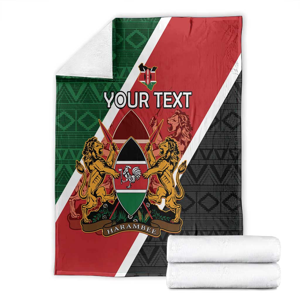 Personalised Kenya Blanket Flag Style - African Pattern LT15