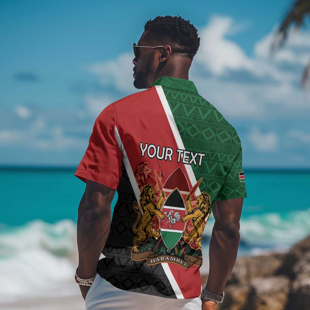 Personalised Kenya Hawaiian Shirt Flag Style - African Pattern LT15