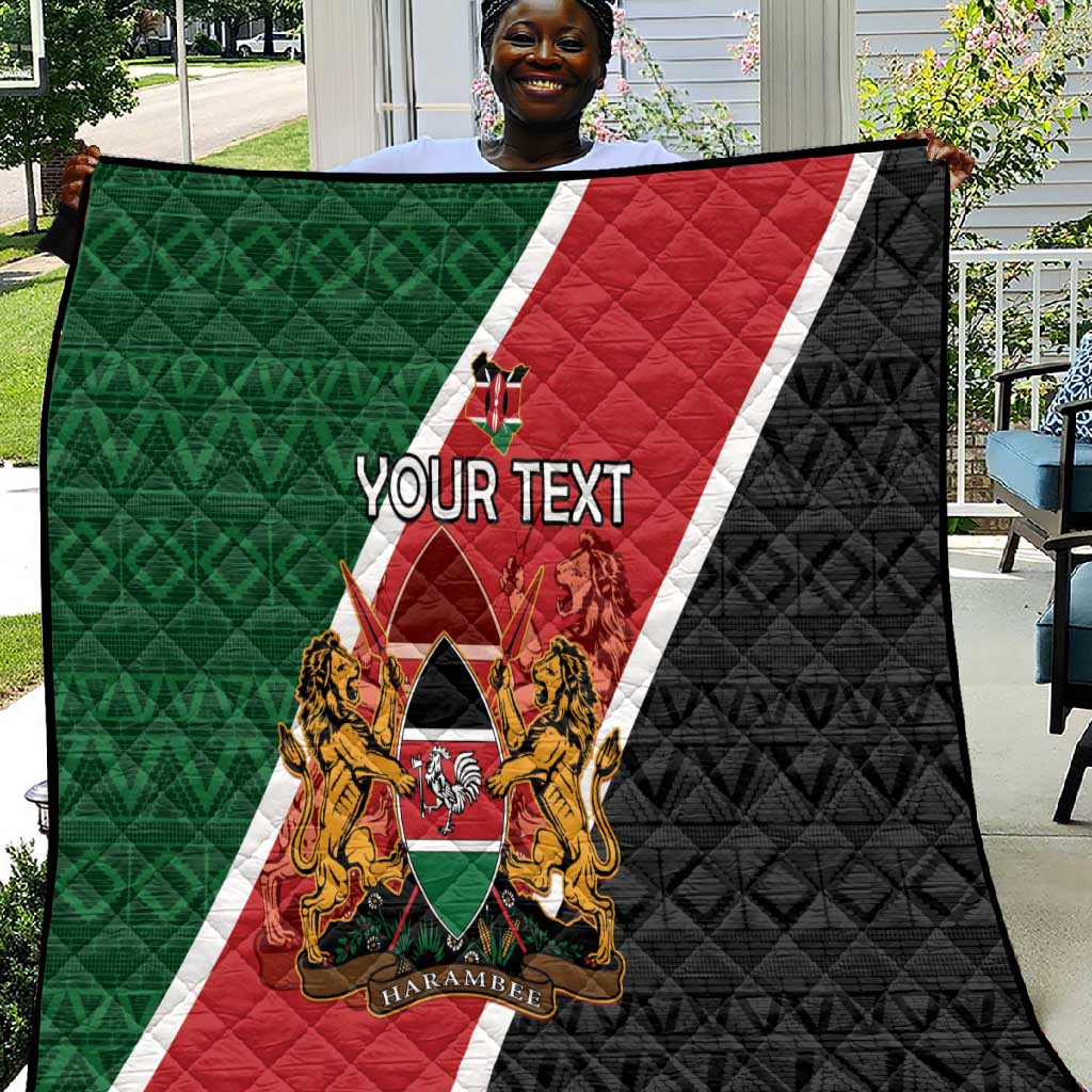 Personalised Kenya Quilt Flag Style - African Pattern LT15