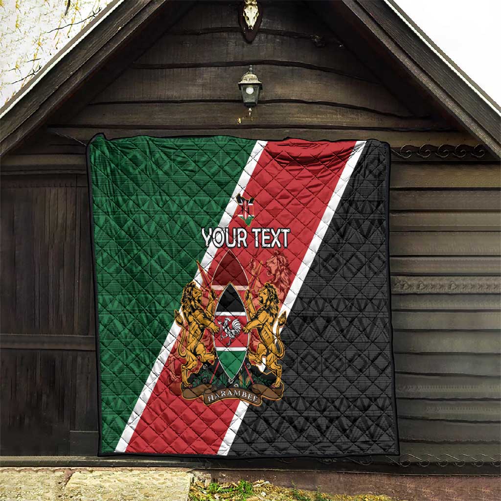 Personalised Kenya Quilt Flag Style - African Pattern LT15