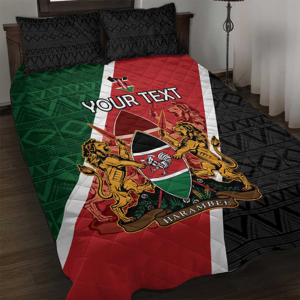 Personalised Kenya Quilt Bed Set Flag Style - African Pattern LT15