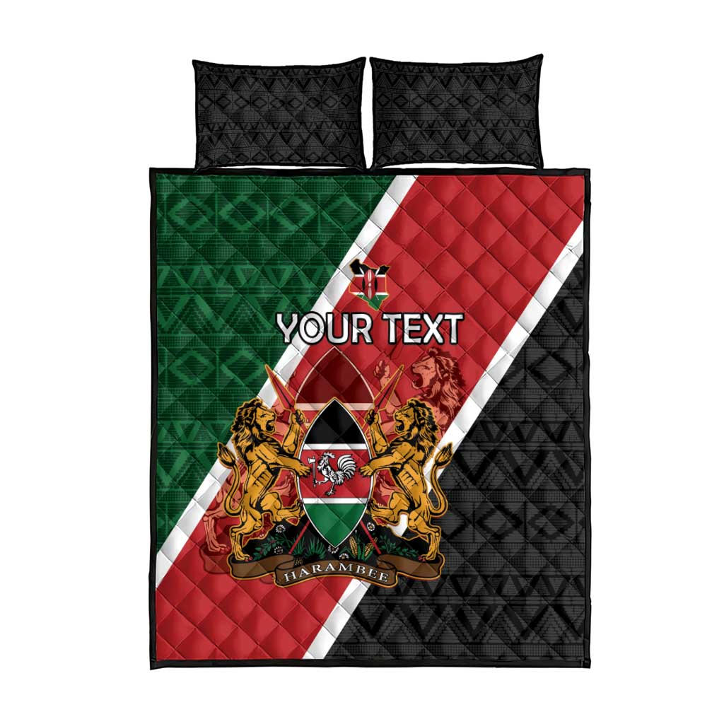 Personalised Kenya Quilt Bed Set Flag Style - African Pattern LT15