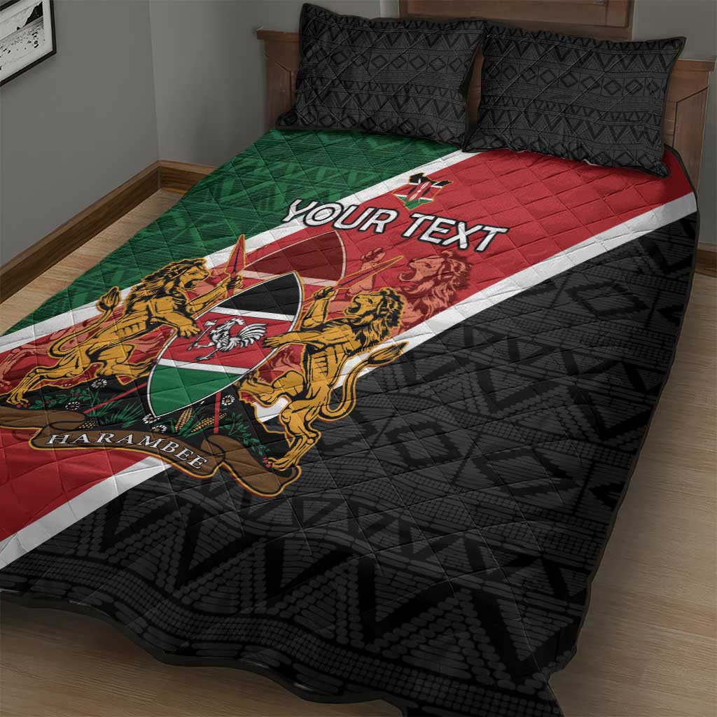 Personalised Kenya Quilt Bed Set Flag Style - African Pattern LT15