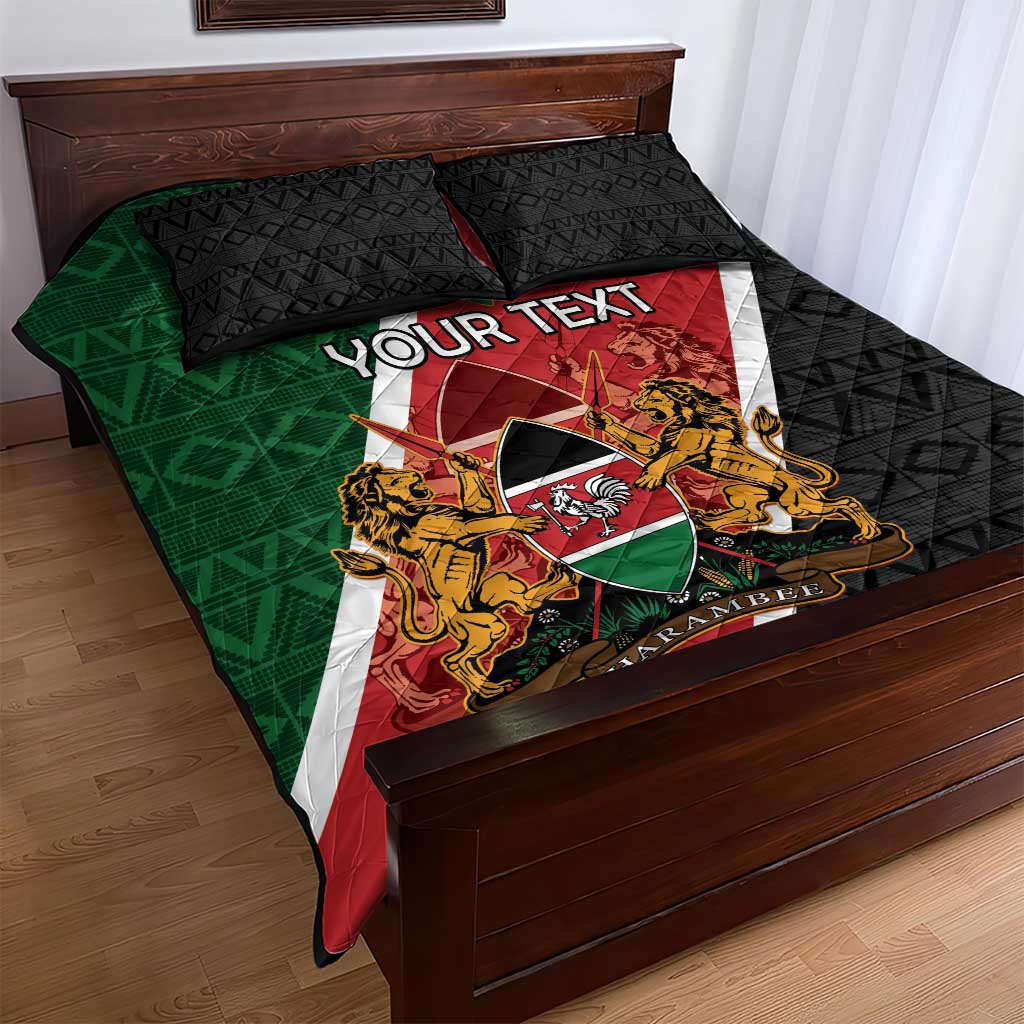 Personalised Kenya Quilt Bed Set Flag Style - African Pattern LT15