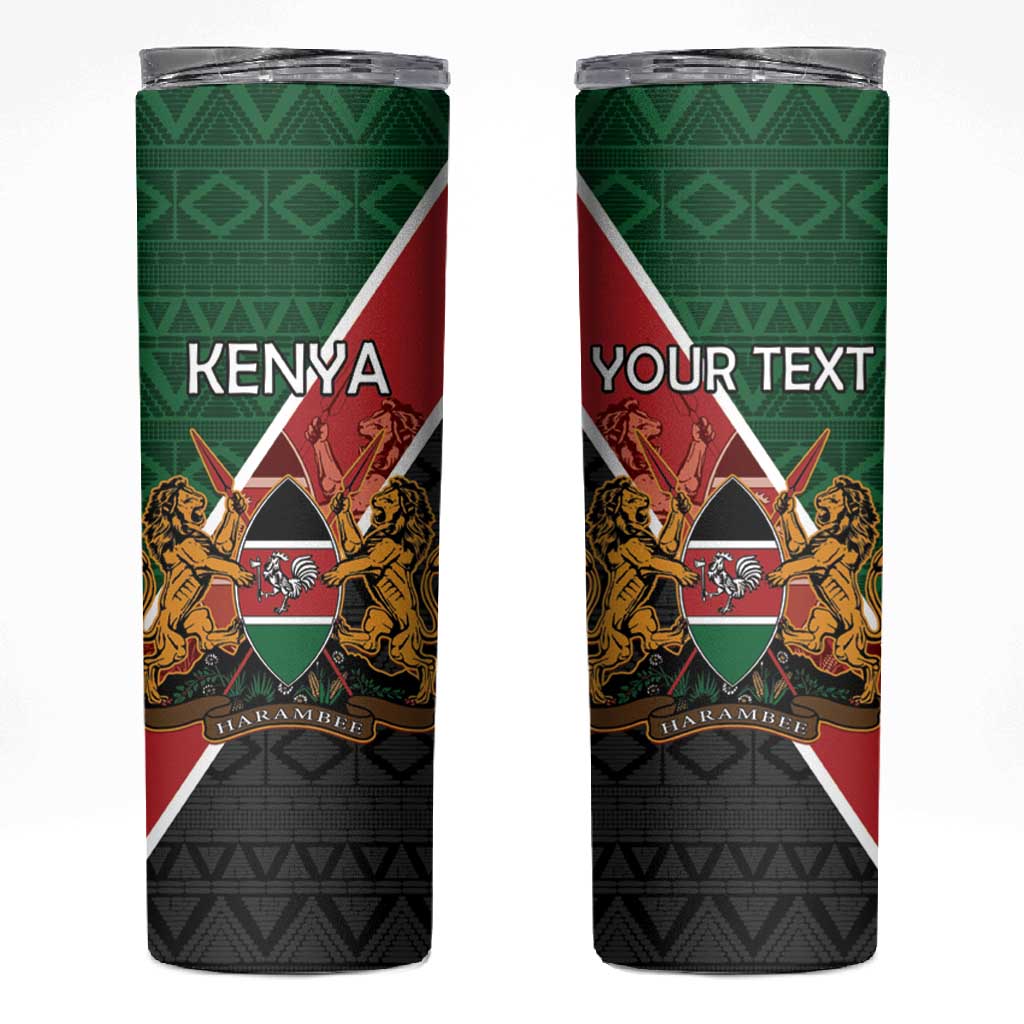 Personalised Kenya Skinny Tumbler Flag Style - African Pattern LT15