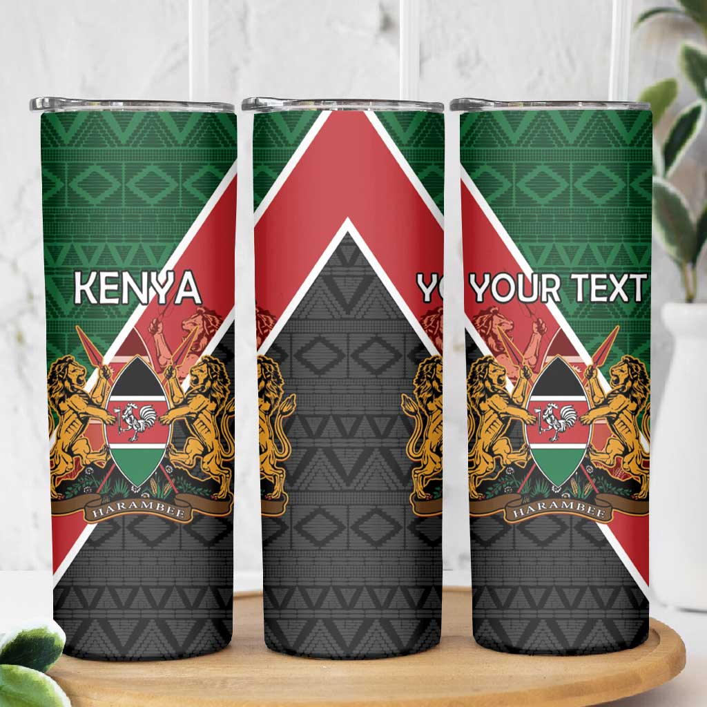 Personalised Kenya Skinny Tumbler Flag Style - African Pattern LT15
