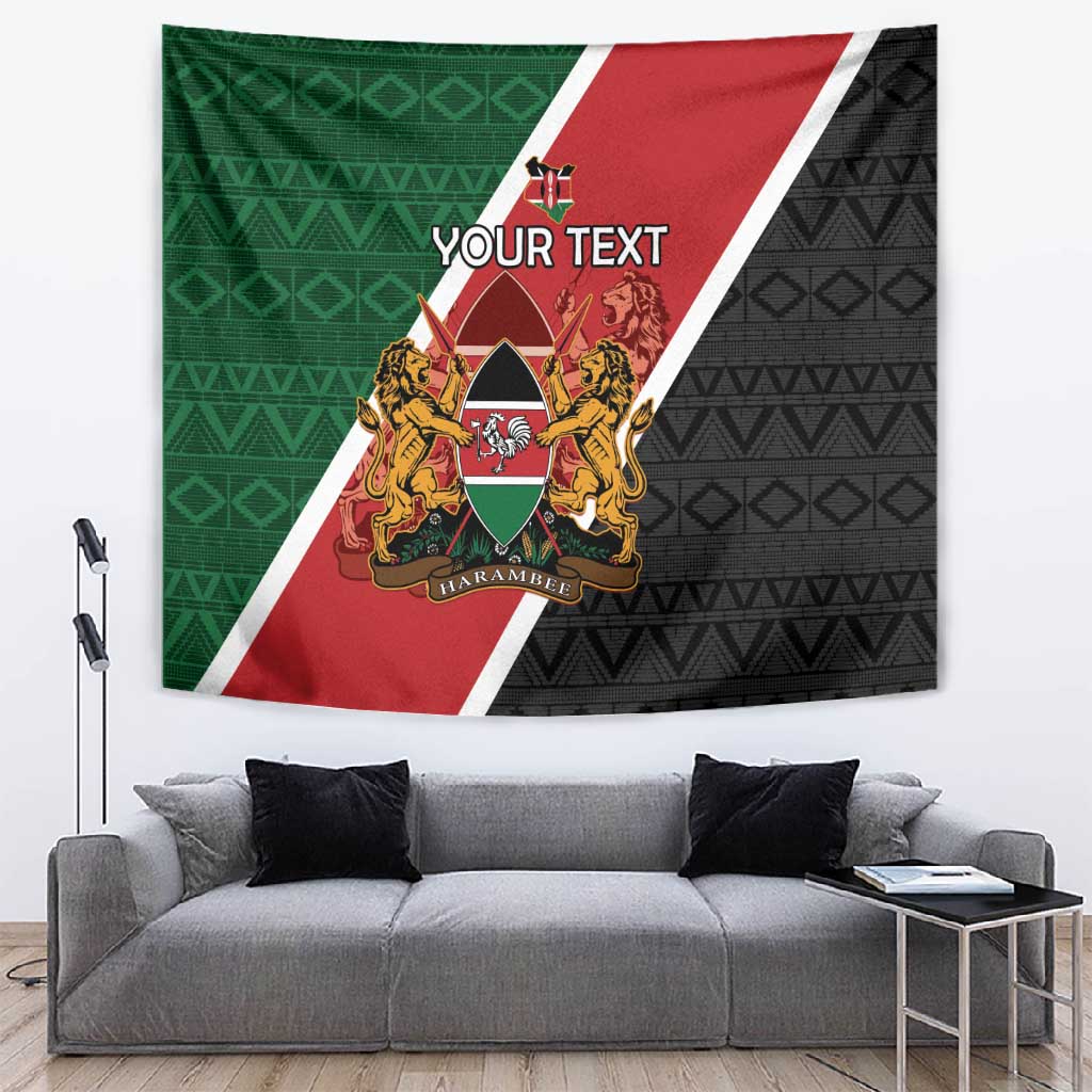 Personalised Kenya Tapestry Flag Style - African Pattern LT15
