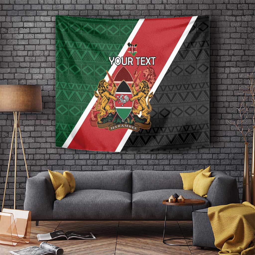 Personalised Kenya Tapestry Flag Style - African Pattern LT15