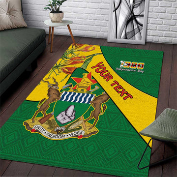 Personalised Proudly Zimbabwe Area Rug Happy Independence Day LT15
