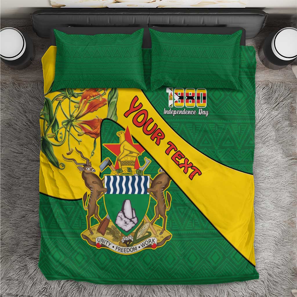 Personalised Proudly Zimbabwe Bedding Set Happy Independence Day LT15