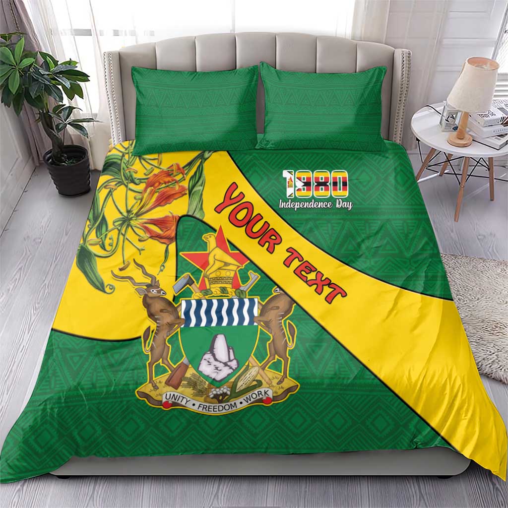 Personalised Proudly Zimbabwe Bedding Set Happy Independence Day LT15