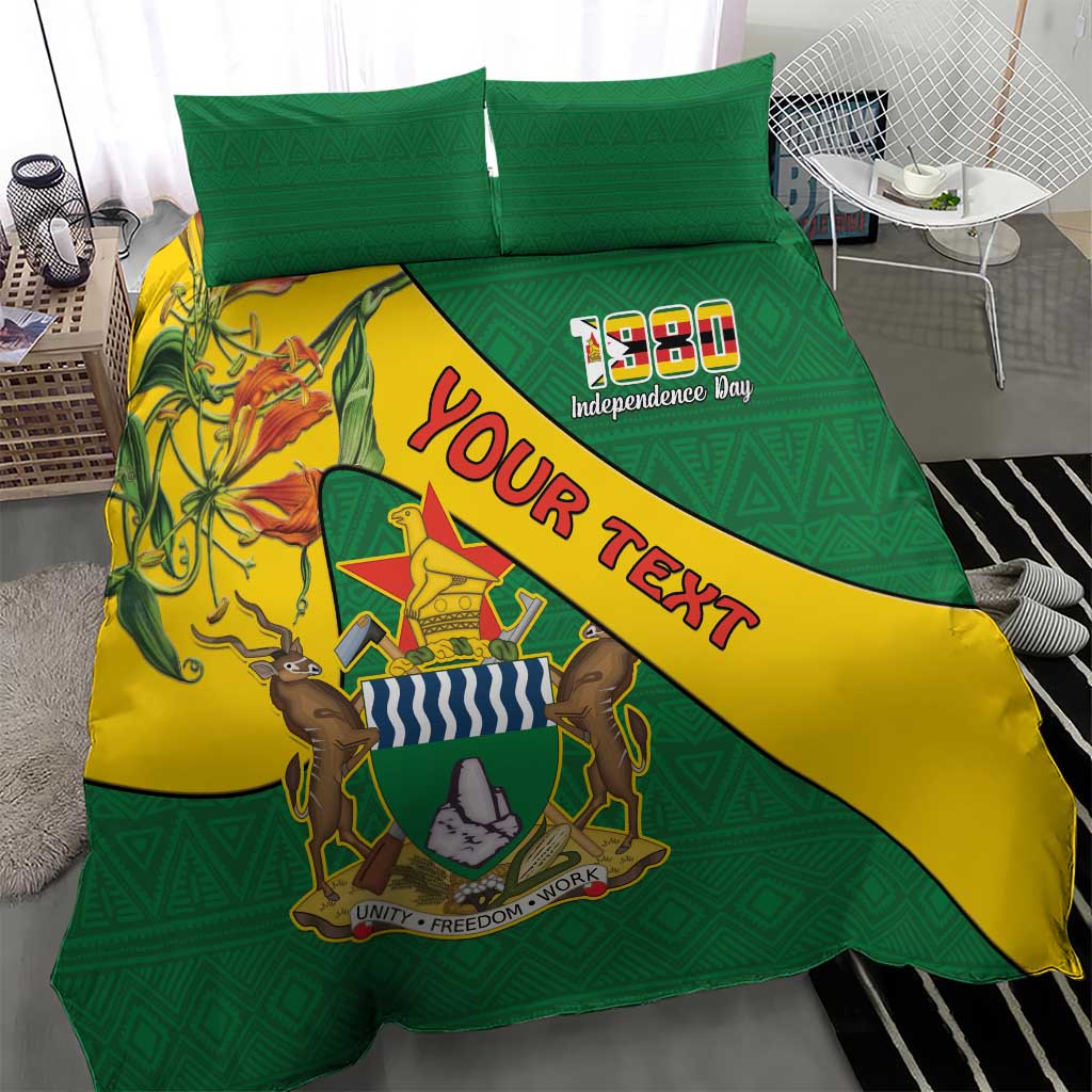 Personalised Proudly Zimbabwe Bedding Set Happy Independence Day LT15