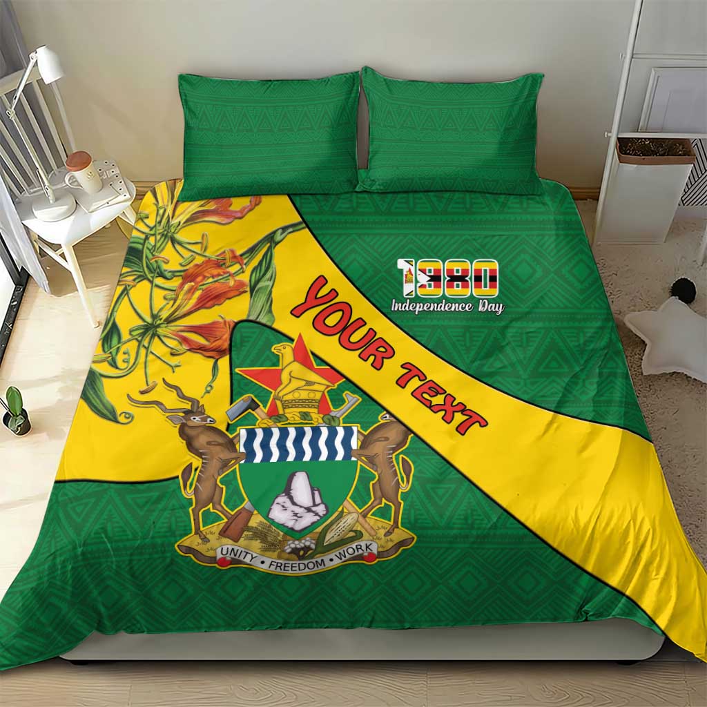 Personalised Proudly Zimbabwe Bedding Set Happy Independence Day LT15