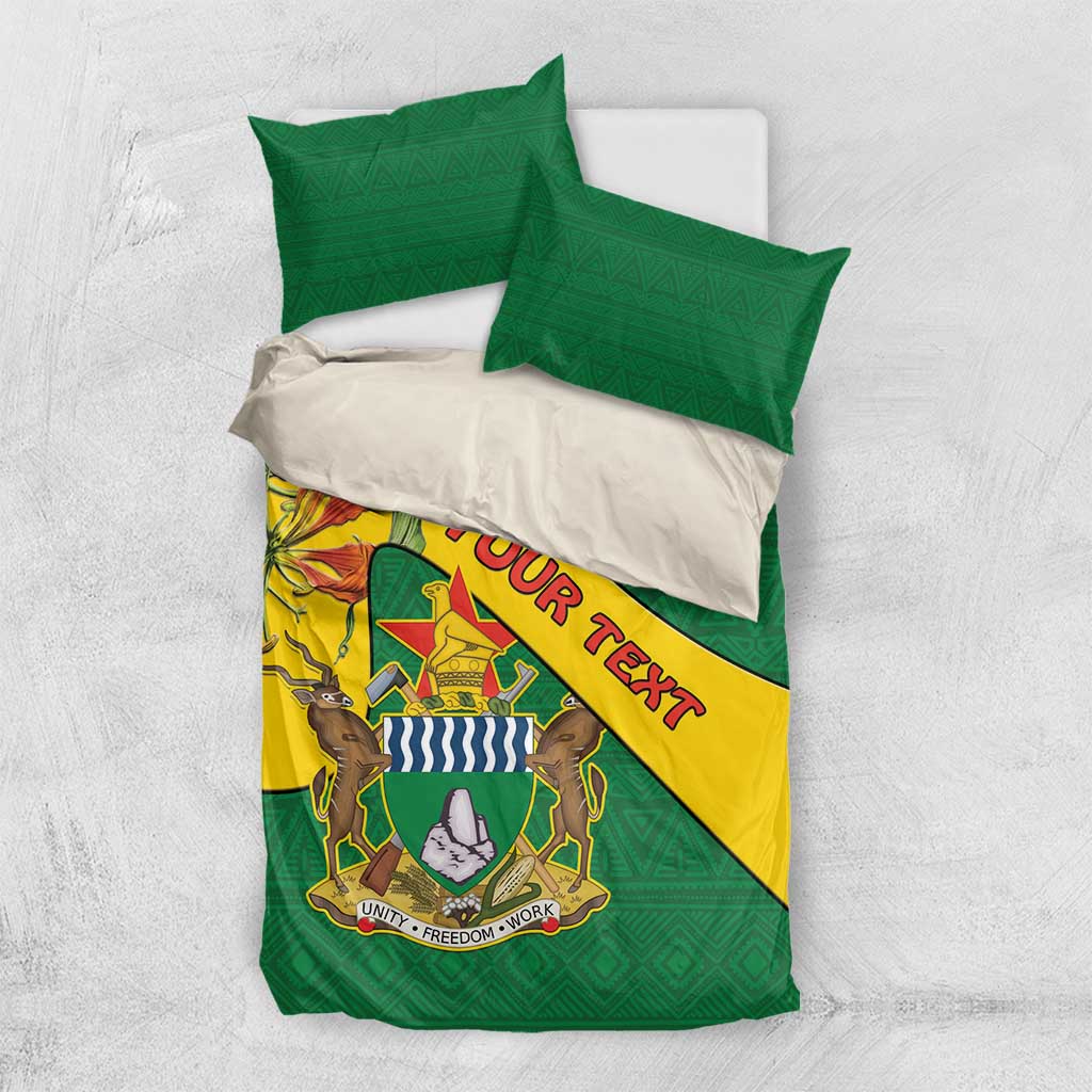 Personalised Proudly Zimbabwe Bedding Set Happy Independence Day LT15