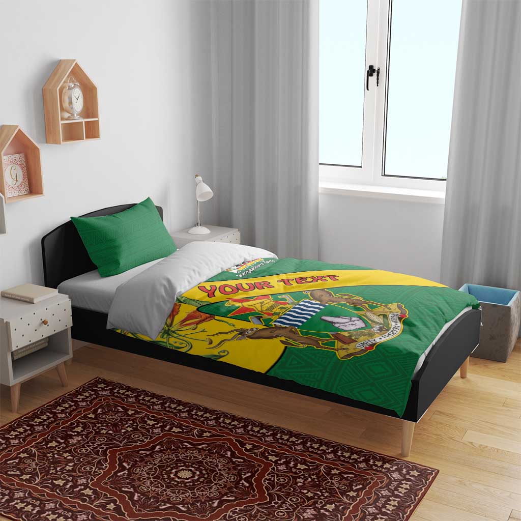 Personalised Proudly Zimbabwe Bedding Set Happy Independence Day LT15